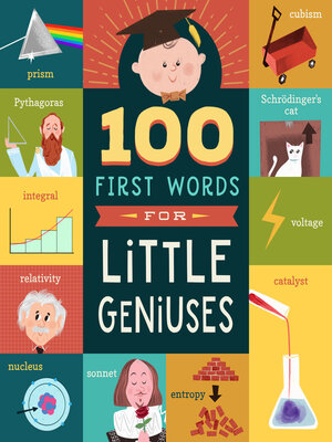 cover image of 100 First Words for Little Geniuses